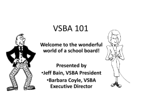 VSBA 101 - Virginia School Boards Association