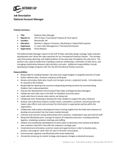 Job Description National Account Manager