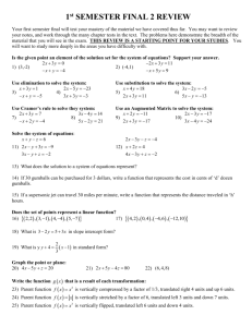 Final Review 2 and Answers