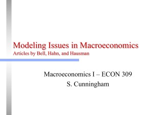 Modeling Issues in Macroeconomics Articles by Bell and Hahn