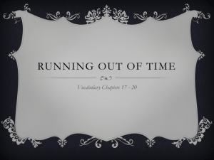 Running Out of Time Ch. 17-20 Vocabulary Power Point