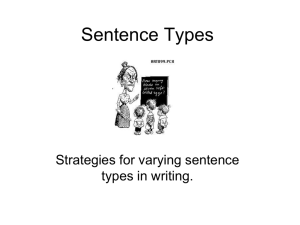 Sentence Types - St. Louise School