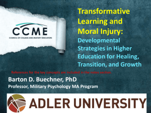 Transformative Learning and Moral Injury: Developmental