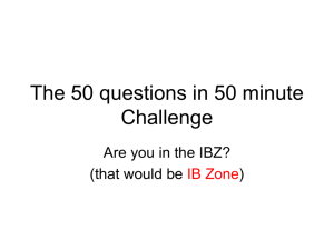 The 50 questions in 50 minute Challenge