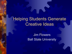 Ideation: Brainstorming - Jim Flowers