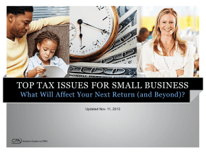 Small Business Tax Issues PowerPoint
