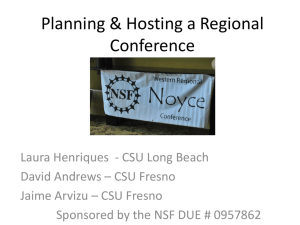 Planning and Hosting a Regional Noyce Conference