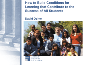 Build Conditions for Learning - National Clearinghouse on