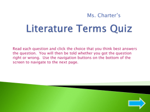 Literature Terms Quiz
