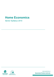 Home Economics Senior Syllabus 2010
