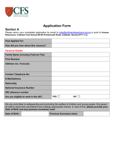 Application Form - The Classics Library
