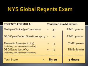 NYS Regents in Global History & Geography