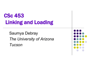 08. LinkingLoading - University of Arizona