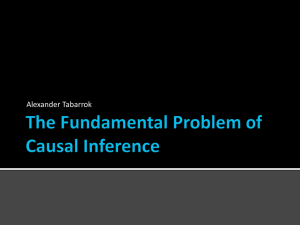 Fundamental Probles of Causal Inference