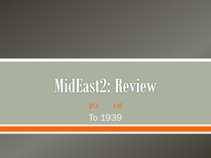 Middle East Review to 1939