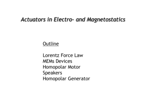 Forces in magnetostatics (actuators) (PPT - 2.4MB)