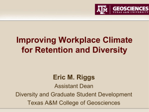 Improving Workplace Climate for Retention and