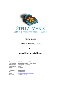 Stella Maris Catholic Primary School 2012 Annual Community Report