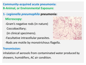 Community-acquired acute pneumonia: B