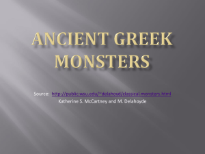 Ancient Greek Monsters - Red Hook Central School District