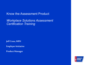 Workplace Solutions Assessment