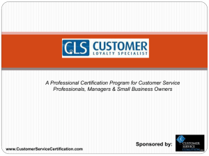 PowerPoint Overview of the CLS Program