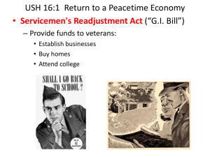 USH 16:1 Return to a Peacetime Economy
