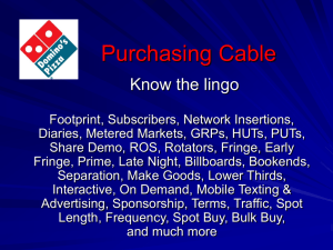 Purchasing Cable - Dominos Franchisee Association