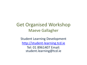 Get Organised Powerpoint slides