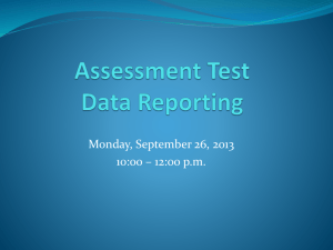 Assessment Test Data Reporting