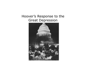 Hoover*s Response to the Great Depression