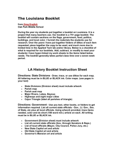 The Louisiana Booklet
