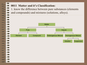 0011 Matter Classification
