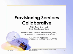 Provisioning Services Collaborative