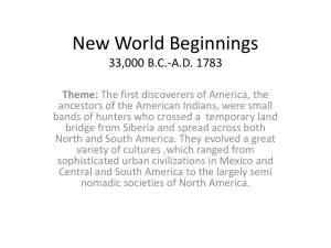 1 New World Beginnings