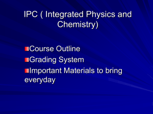 IPC ( Integrated Physics and Chemistry)