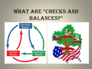 What are *checks and balances?*