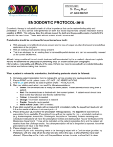 endodontic protocol-2015 - Oregon Dental Association