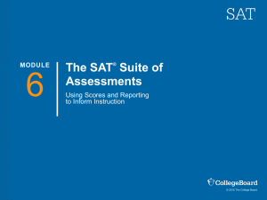 Teacher Training for the Redesigned SAT: Using Scores and