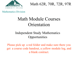 Math Module Courses