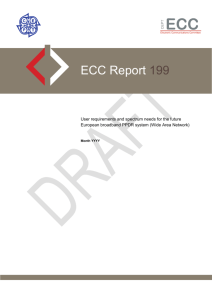 Draft ECCRep199 on PPDR requirements for ECC