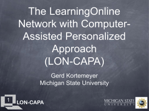 The LearningOnline Network with Computer-Assisted