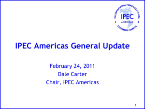2010 Member Webinar - IPEC