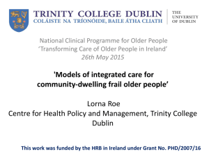 Models of Integrated Care for the Frail Older People