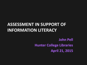 Assessment in Support of Information Literacy