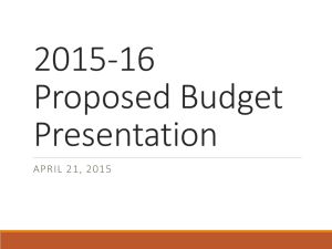 Budget Presentation 4-21-15 - Sidney Central School District
