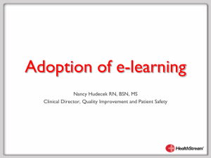 Adoption of E-Learning | Nancy Hudecek, Clinical Director