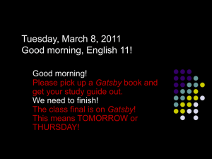 Eng 11 Tuesday, March 8, 2011