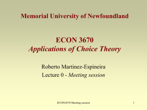 Meeting session - Memorial University of Newfoundland
