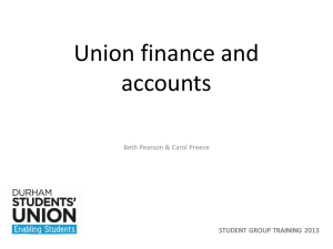 Union finance and accounts